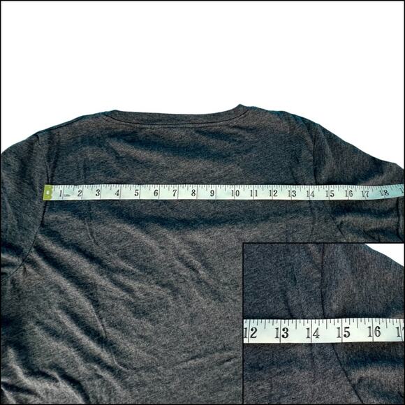 LAT Short Sleeve Crew Neck Tee Shirt Top Ladies Size Large Smoke - Picture 8 of 11